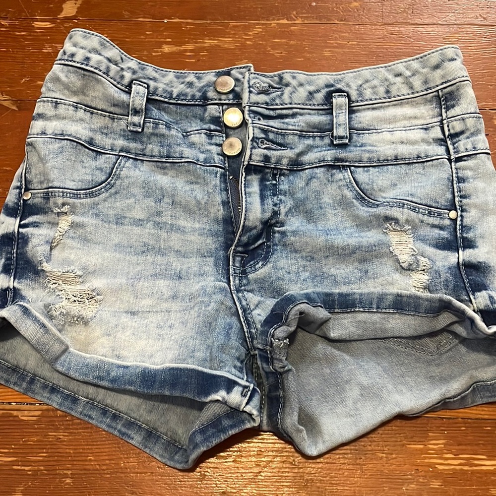Acid wash Jean shorts